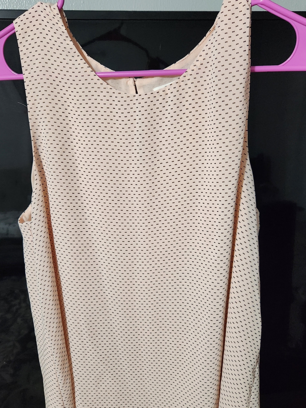 Pleione Peach Polka Dot Sleeveless Top